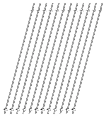 Image de Jeu de 12 tiges filetées M4, avec écrous et rondelles
