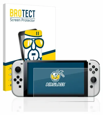 Produktbild von BROTECT Schutzglas für Nintendo Switch OLED-Modell Schutzfolie Panzer Folie Glas Display Schutz klar