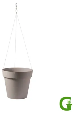Produktbild von Central Garden Hängeampel Blumenampel mit VA-Aufhängung, 15 cm, Taupe