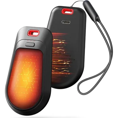 Produktbild von 2er Set Magnetische Handwärmer, 3 Heizstufen 45–55 °C, USB-C, 5–11 Std. Laufzeit,Schnellaufheizung in 2 Sek.,tragbare Handwärmer für Winter,Outdoor