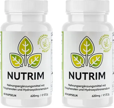 Produktbild von Nutrim SET 2 x 60 vegane Kapseln mit Knotentang, Ingwer, Grünem Tee, Grünem Kaffee und Kardamom