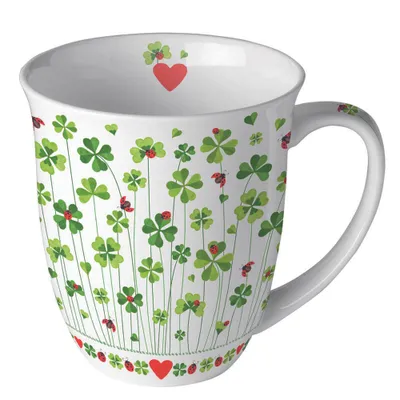 Produktbild von Porzellan-Becher 0,4 L - Good luck