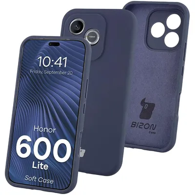 Produktbild von Silikon Handyhülle für Honor 600 Lite 5G, Bizon Soft Case, Dunkelblau