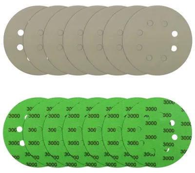 Produktbild von Schleifpapier 125mm Klett 70 Stück Körnung 3000 Nass & Trocken 8 Loch für Exzenterschleifer