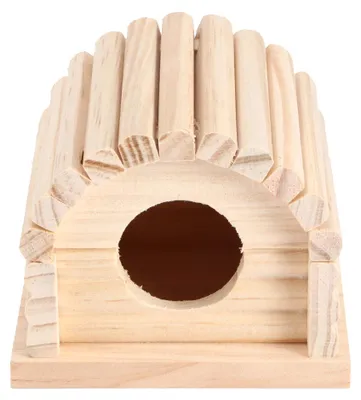Produktbild von Hamsterspielzeug, Holzvilla, Naturholzhaus, Leiter, gewölbtes Versteck