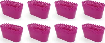 Produktbild von Kunststoff Blumentopf 28cm x 13cm x 15cm pink 8 Stück