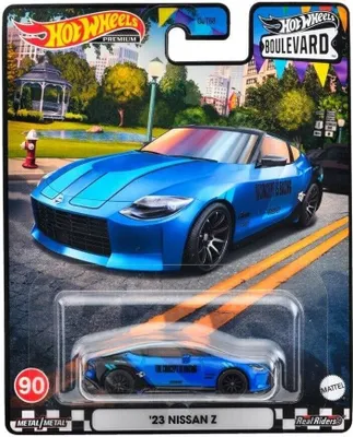 Zdjęcie produktu dla Hot Wheels GJT68-HYF05 Nissan Z niebieski metalik 2023 - model samochodu Boulevard 90 w skali ok. 1:64