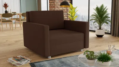 Produktbild von Schlafsofa Pura Midi mit Bettkasten - Polstersofa mit Schlaffunktion, Sofa, Bettsofa, Wohnlandschaft (Braun (Suedine 26))