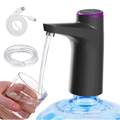 Produktbild von Wasserspender Tragbare Trinkwasserpumpe Elektrische USB Wasserpumpe Dispenser Wasser Wasserflasche für PET Flaschen Kanister Camping Kühlschrank Retoo