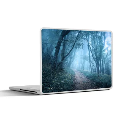 Produktbild von MuchoWow® Laptop Aufkleber Sticker Cover Bäume - Natur - Nebel 36.5x27.5 cm - Laptop-Sticker