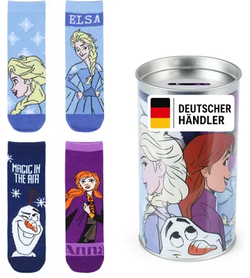 Produktbild von Disney Eiskönigin 2 Größe 31-34 Mädchen Socken Strümpfe Schulkind Socken – Hellblau