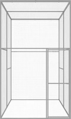 Produktbild von vidaXL Klietka pre mačky 3x1,5x2,5 m Pozinkovaná oceľ