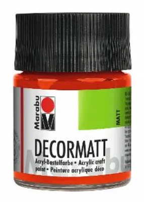 Produktbild von Marabu 1401 05 030 Decormatt Acryl, Zinnoberrot hell 030, 50 ml