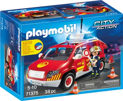 Produktbild von PLAYMOBIL City Action 71375 Brandmeisterfahrzeug mit Licht und Sound