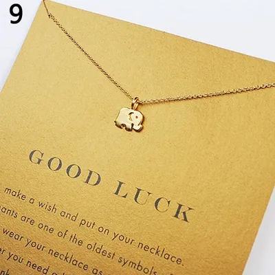 Produktbild von Frauen Mode Liebe Herz Stern Elefant Anhänger Halsband Charme Schmuck Halskette-9