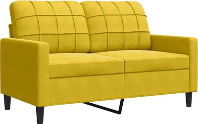 Obrázok produktu pre vidaXL 2-miestna pohovka žltá 120 cm Velvet