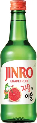 Produktbild von JINRO Soju, Flavoured Jinro Grapefruit, Koreanisches alkoholisches Getränk mit Grapefruitgeschmack (Imported), 13% vol, 1 x 350ml