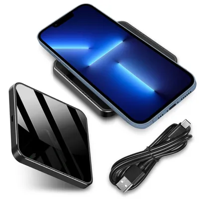 Produktbild von Induktive 15W Ladegerät für Apple iPhone 17 16 16e 15 14 Wireless Ladematte Kabellos