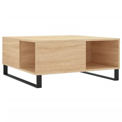 Image de vidaXL Table basse en chêne Sonoma 80x80x36,5 cm Matériau dérivé du bois