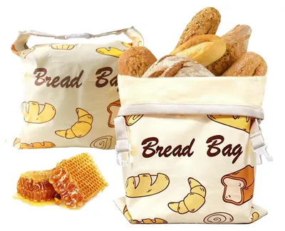 Obrázek produktu pro Opakovaně použitelné sáčky z včelího vosku na čerstvé pečivo