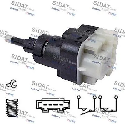 Produktbild von SIDAT Bremslichtschalter 5.140100 für VW GOLF VI (5K1) mechanisch
