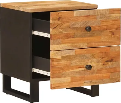 Immagine prodotto di vidaXL Comodino marrone 40 x 33 x 46 cm in legno massiccio di mango