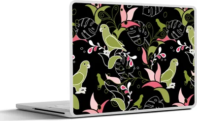 Produktbild von MuchoWow® Laptop Aufkleber Sticker Cover Dschungel - Vogel - Muster 30x22 cm - Laptop-Sticker