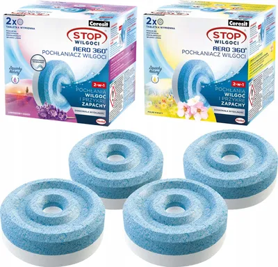 Produktbild von Ceresit Feuchtigkeitsabsorber Aero360 Nachfülltabs 4x450g Lavendel Wildblume