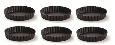 Produktbild von 6 x Backform Kuchenform gewellt für Tortellettes Törtchen °140mm/25mm Antihaftbeschichtet