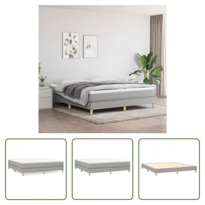 Produktbild von The Living Store Bettgestell Hellgrau 160x200 cm Stoff