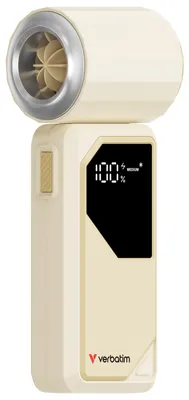 Produktbild von Verbatim Cool`n`Go AirJet Handheld Fan white/silver 32341