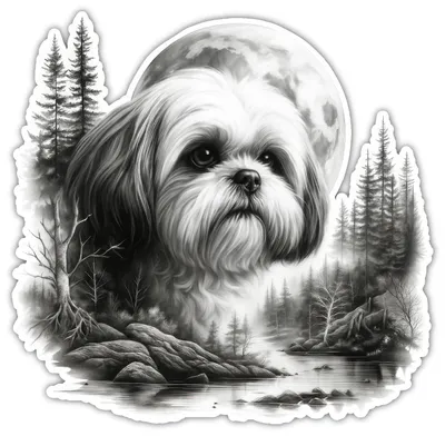 Produktbild von Shih-Tzu Aufkleber für Fahrrad, Roller oder Auto