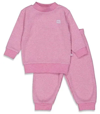 Produktbild von Feetje Waffel Pyjama - Rosa meliert - Gr. 92