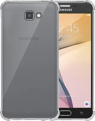 Produktbild von Smartphonica Telefon Fall geeignet für Samsung Galaxy J7 Prime Transparent Shockproof - Shockproof TPU SIlicone Backcover Case mit Bumper Transparent