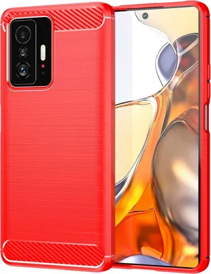 Produktbild von König Design Hülle kompatibel mit Xiaomi 11T Kunststoff Soft Handyhülle - Handy Case Rot
