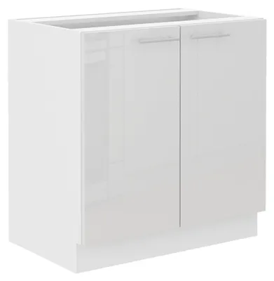 Produktbild von Unterschrank 80 Lara Weiß Hochglanz + Weiß matt Küchenzeile Küchenblock Küche