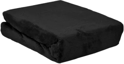 Produktbild von Spannbettlaken Winter Teddy Plüsch Samt Cashmere Fleece 180 x 200cm: Schwarz