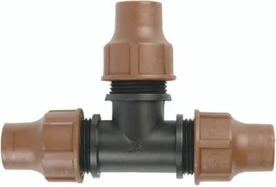 Produktbild von Rain Bird T-Stück BF-32 16mm mit Verriegelung für Tropfschläuche und PE-Rohre