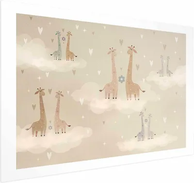 Produktbild von Posterpapier Poster - Loving Giraffes 60x40 cm Für Kinder e-A-10135-ao-a