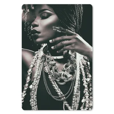 Produktbild von MuchoWow® Mauspad Mousepad Schmuck - Frau - Ring - Schwarz - Weiß - Luxus 40x60 cm - Mousepads - Maus Mat - Pad - Mausunterlage - Schreibtisch Accesoire