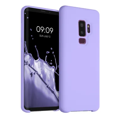 Produktbild von kwmobile Hülle kompatibel mit Samsung Galaxy S9 Plus Hülle - Silikon Handy Case - Handyhülle weiche Oberfläche - kabelloses Laden - Lavendel