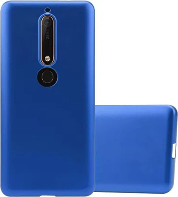 Produktbild von Cadorabo Schutzhülle für Nokia 6.1 Hülle in Blau Handyhülle TPU Silikon Etui Cover Case