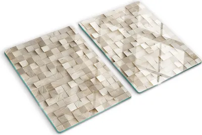Obrázek produktu pro Kryt varné desky – Kryt na indukční desku – Ochranná skleněná deska – 2x40x52 cm– Skleněné ochranné desky na sporák –Tvrzené sklo –Dřevo