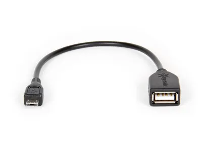 Produktbild von Hamlet OTG Micro USB auf USB Buchse Adapterkabel 0.15m USB 2.0 für Smartphone