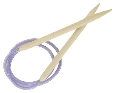 Produktbild von Bambus Rundstricknadel Größe 8 mm, Länge 80 cm Stricknadel Kreisnadel
