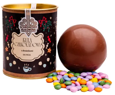 Zdjęcie produktu dla Kula czekoladowa z lentilkami 60g - Schronisko Bukowina