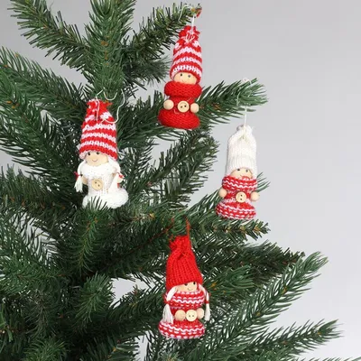 Image de Pendentifs pour sapin de Noël Poupée, lot de 4