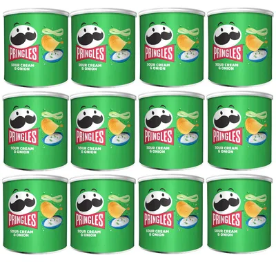 Produktbild von Pringles Sour Cream and Onion Sauerrahm und Zwiebeln 70g 12er Pack