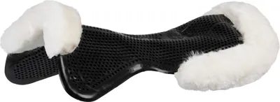 Produktbild von Acavallo Gel Pad THERAPEUTIC mit Lammfell, Größe:L, Farbe:black/white