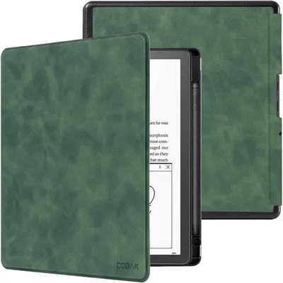 Immagine prodotto di Custodia per e-reader da 10,2 pollici, con supporto per penna e funzione di spegnimento/accensione automatica, colore verde smeraldo
